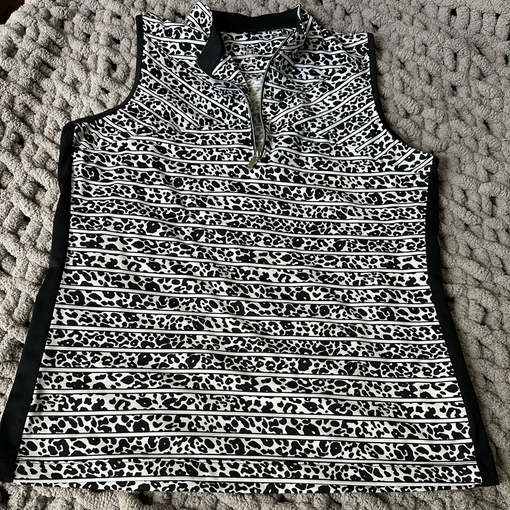 Tail White Label sleeveless golf polo sz LG